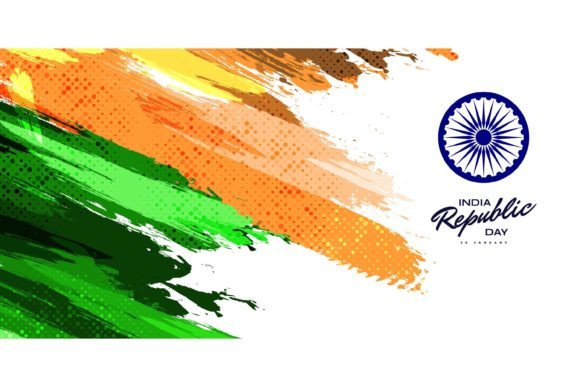 Download India Flag Background with Brush Style - India Collection
