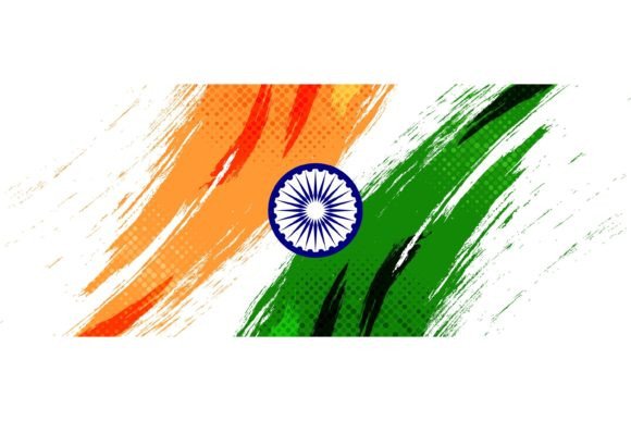 Download India Flag Background with Brush Style - India Collection