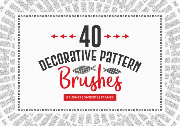 Download 40 Decorative Pattern Brushes - Premium Resources