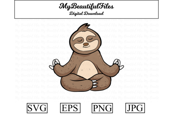 Download Yoga Sloth Meditation Cartoon - Meditation Collection