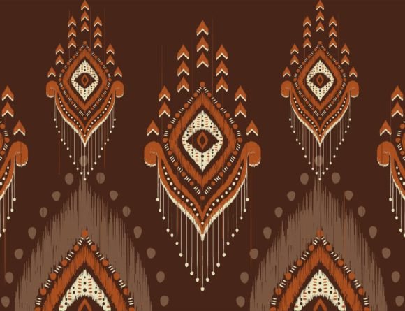 Download Ikat Indian African Brown Pattern - India Collection