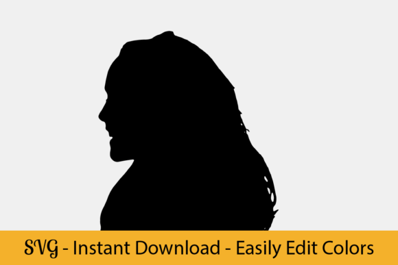 Download Woman Portrait Black Silhouette SVG - Black silhouette svg Collection