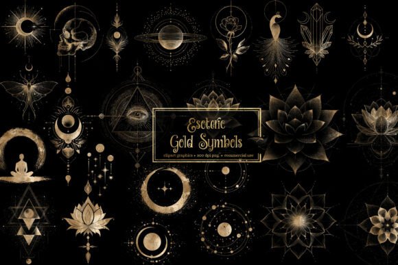 Download Esoteric Gold Symbols - Gold Collection