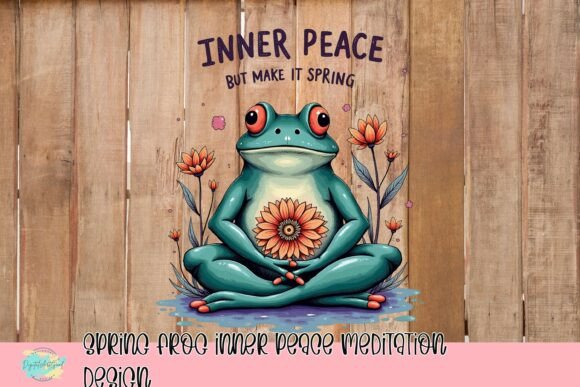 Download Spring Frog Inner Peace Meditation Design - Meditation Collection