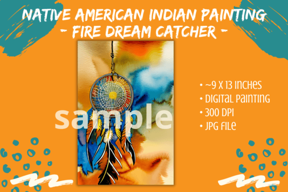 Download American Indian Fire Dream Catcher Art - India Collection