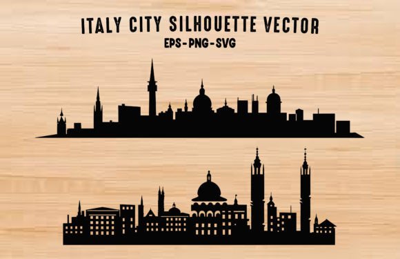 Download Italy City Skyline Black Silhouette SVG - Black silhouette svg Collection